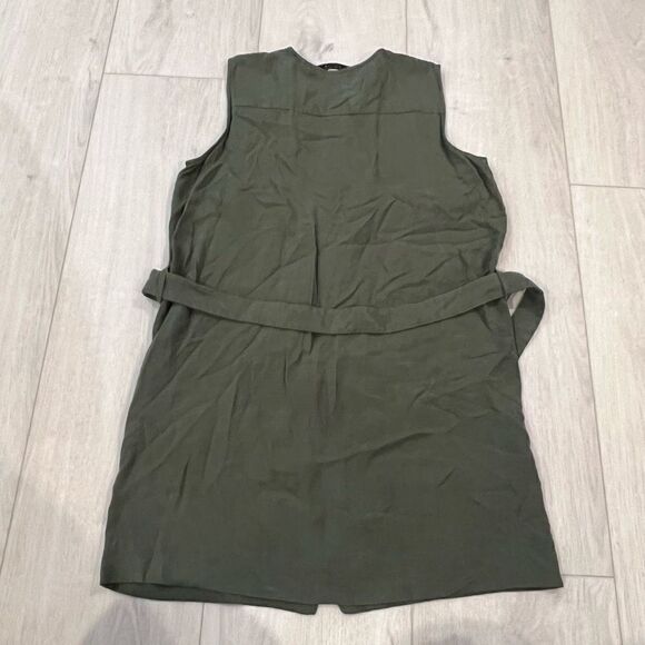 & other stories khaki belted dress size 6 - Picture 2 of 7